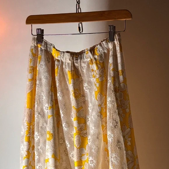 American Vintage Yellow Floral A-Line Maxi Skirt - Picture 10 of 16